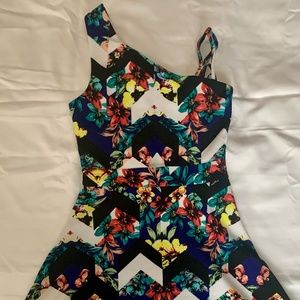 Juniors Asymmetrical Short Dress